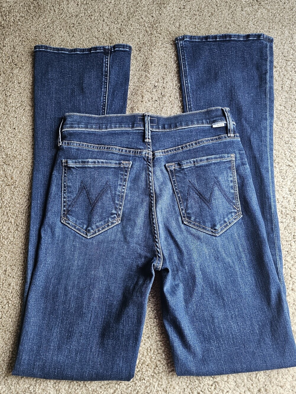 NWOT Mother Size 27 High Waisted Runaway Slim Flare Jeans In Teaming Up Wash - Picture 10 of 10